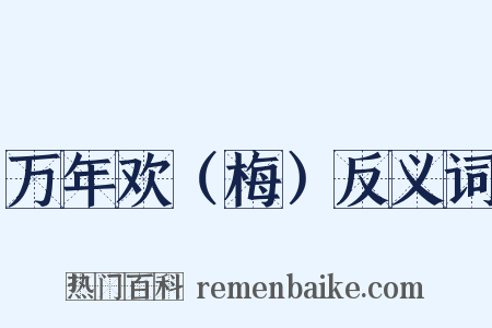 万年欢（梅）反义词是什么意思的图片